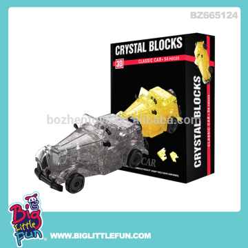 Self assemble toys building block toy.car shape crystal block