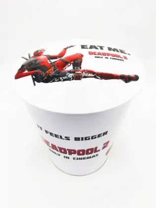 DADI 5L Popcorn Metal Tin Bucket Dome Lid