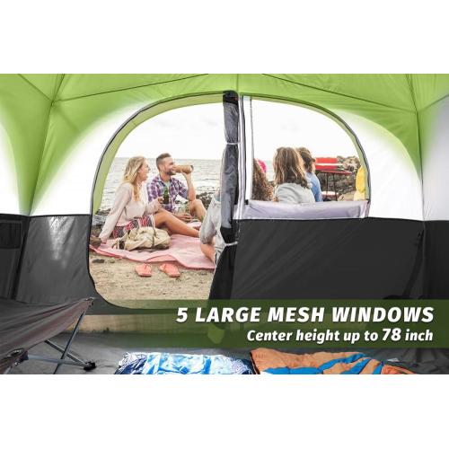 6 Person Double Layer Family Camping Cabin Tent