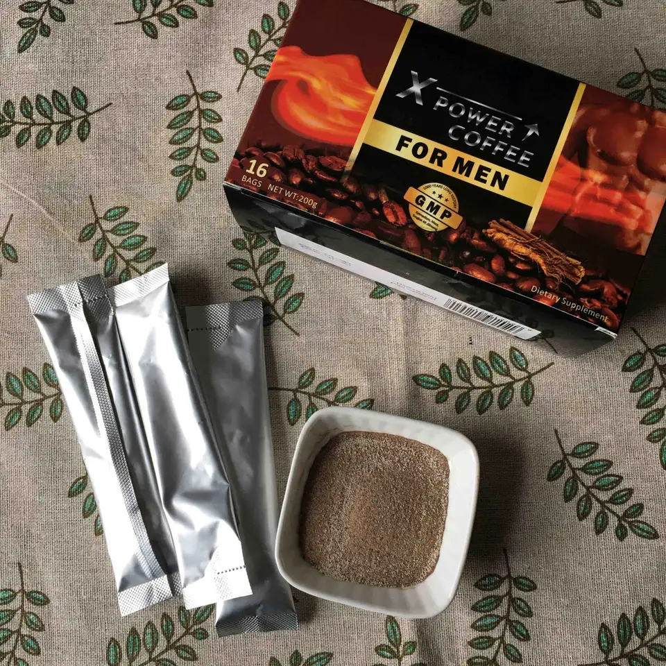 OEM/ODM Private Label Energy Enhance Coffee Powder Man Maca Extract Man Health Man Coffee Powder6