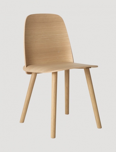 Modern commerical wood nerd dining chair