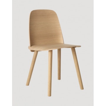 Modern commerical wood nerd dining chair