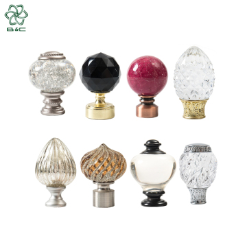 Crystal Curtain Rods: Best Price on Custom Design Glass, Metal, and Iron Finials