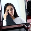 Black face towel makeup remove cotton towels