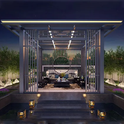 Modern High-End Aluminum Pavilion Awning with Remote Control