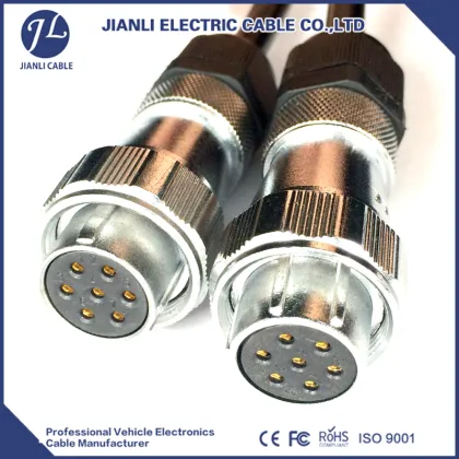 extendable plastic socket 7core 12 volt trailer link cable