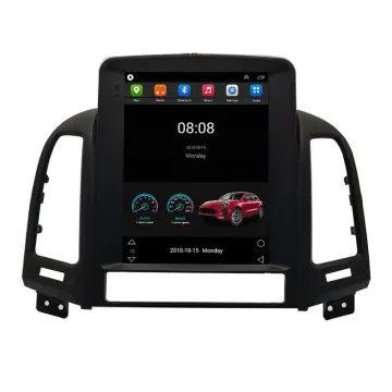 Tesla Style Vertical Screen IPS Car Android 10 Radio Player for Hyundai Santa Fe 2006-2012 with GPS Navigation and Multimedia Video