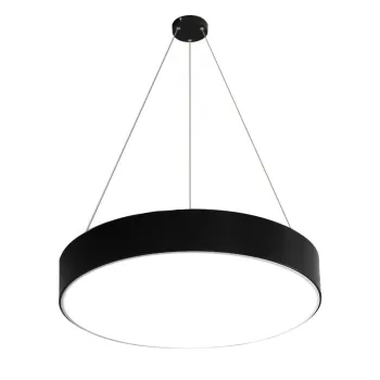Black and white iron or aluminum circle/circle/round LED pendant lamp diameter 60/80/100/120cm