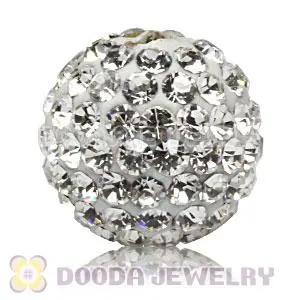 10mm Shamballa Crystal Beads Pave White Czech Crystal Wholesale 