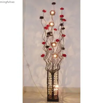 Aluminum flower vase uplighter floor lamp