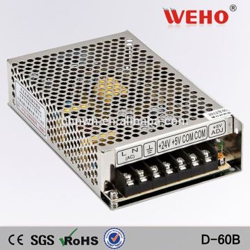 60w dual output switch power supply 5v 12v 4a 3a dual dc power supply