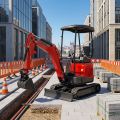 2Ton Red Canopy Mini Excavator CE Standard