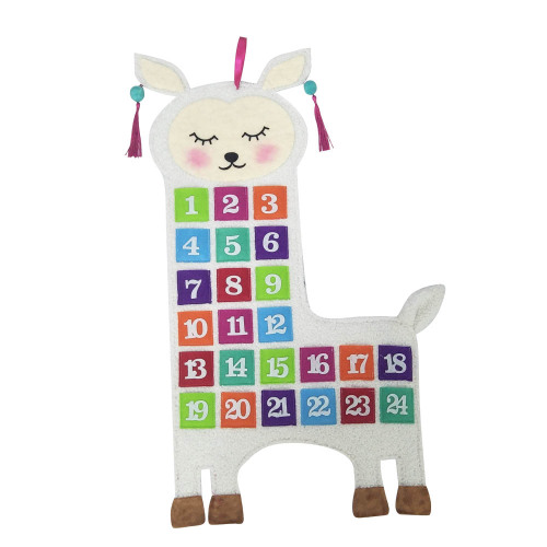 Calendrier de l&#39;avent de Noël avec une jolie forme de lama