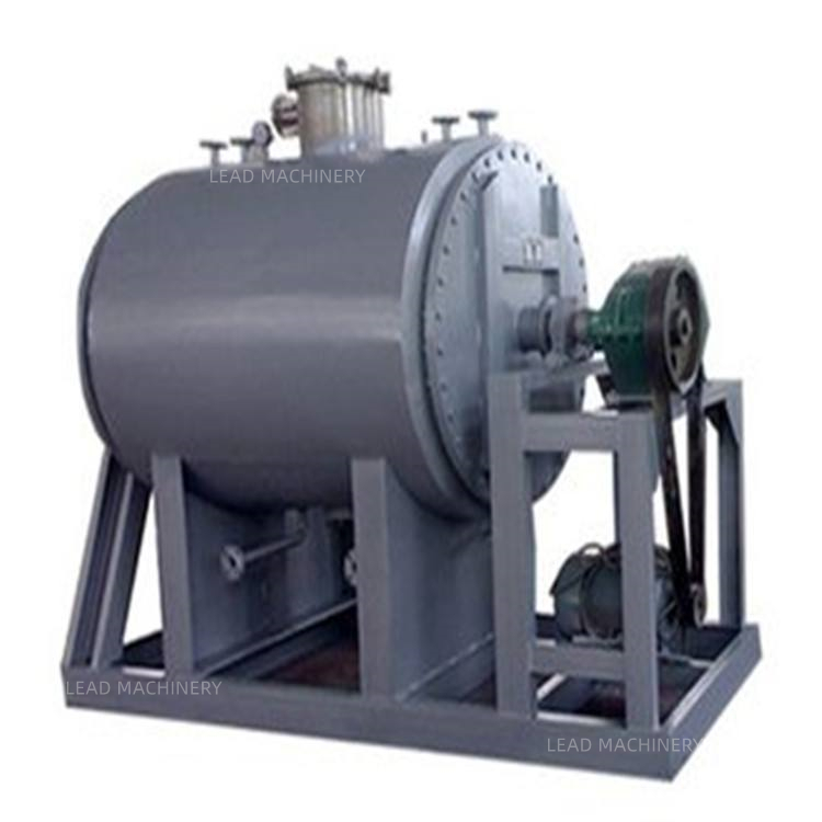 Industrial vacuum rake dryer for paste materials