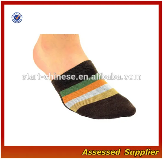 Custom NEW Coming Adult Fashion Dress Cotton Striped Half Socks/No show Socks/Colorful Toe Toppers Socks--AMY150925