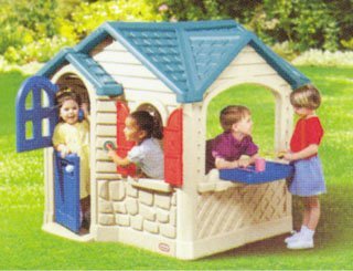 Custom Log Cabin Cubby House Design For Kids Play Games