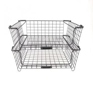 3 Pantry Set Of Metal Wire Basket