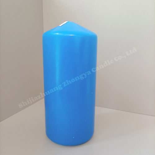 Tall 7x15cm Unscented colorful pressed Pillar Candles