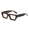 Narrow Rectangle Acetate Sunglasses