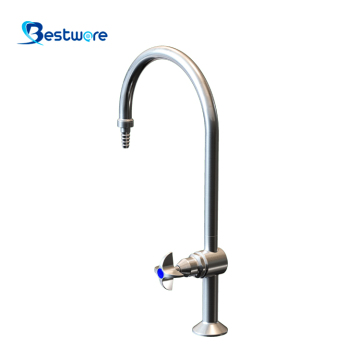 Stainless Steel Gooseneck Lab Faucet Deck Mount