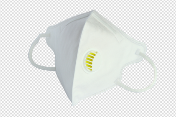 White Disposable Mask With Valve Port