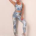 Tie Dye Workout Outfits Zestaw biustonosza sportowego