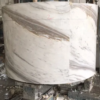 Best Quality Indoor White Marble Columns with Round Patterns