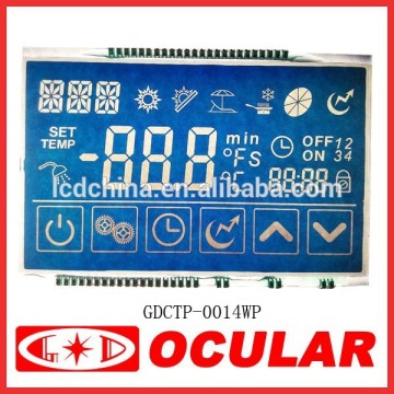 Touch Panel Segment Blue Color LCD Display