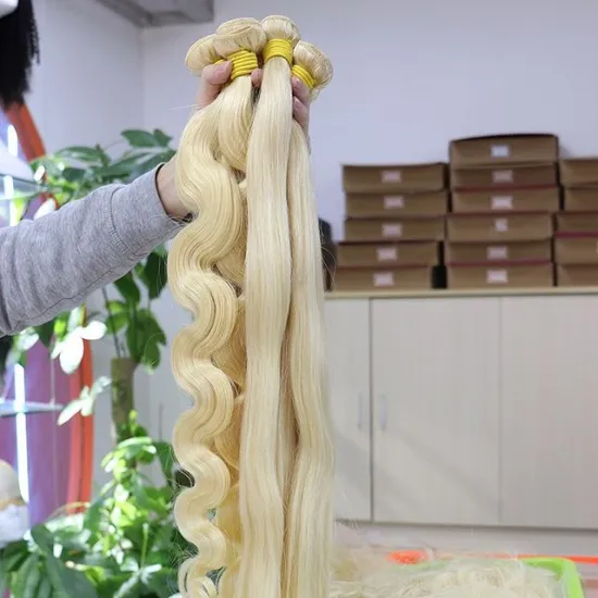 Original virgin  Russian 613 Blonde Virgin Hair Bundle,613 40 Inch Bundles Vendors Malaysian Hair Bundles