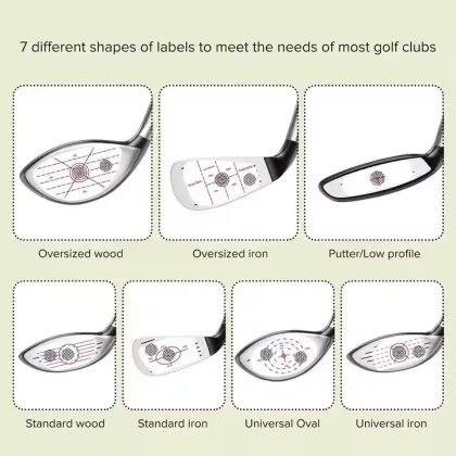 Hitting Point Analysis Stickers for Golf Training Aid