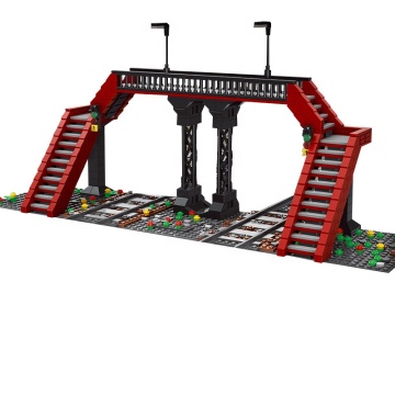 12008 Urban Series Train Railway Overpass Assembly Kit - 655PCS Building Block Toy for Kids Christmas Gift