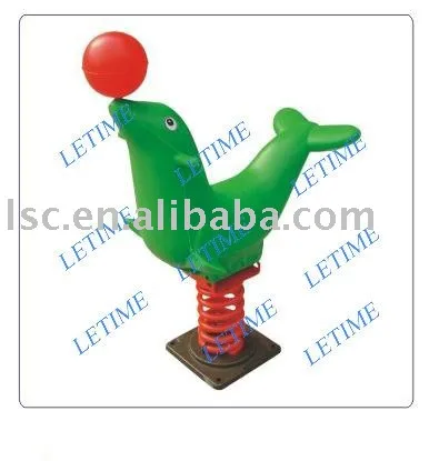 kids toy single-seat plastic spring rider