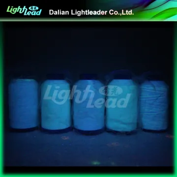 Glow in the dark fluorescent thread for embroidery
