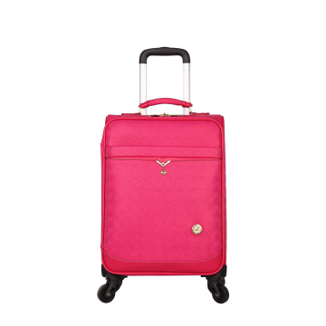 Women girl pink PU travel luggage