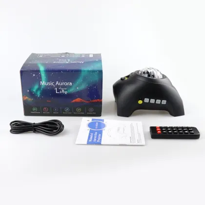 Music Aurora Projector Lamp: White Noise Star Galaxy Night Light for Bedroom