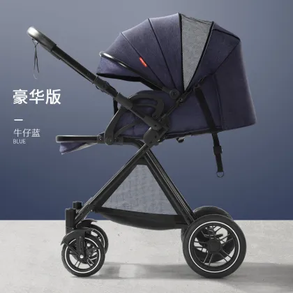 Luxury Two-Way Reversible Handle Push Baby Stroller