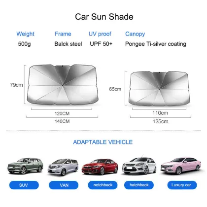 Car Umbrella: Front Windscreen Sun Shield and Glass Sunshade Cover