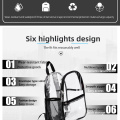 PVC Pelajar Fesyen Backpack PVC Beg ransel Personaliti Fesyen Kapasiti Besar
