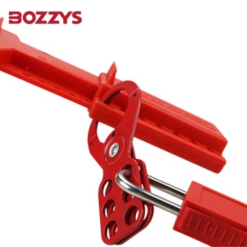Pry-Resistant Steel Safety Lockout Hasp - Rust-Proof 6-Hole LOTO Hasp with Hook for Multi-Person Management