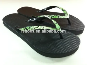 latest fashion snake pu beach summer rubber PE flipflops for wholesales