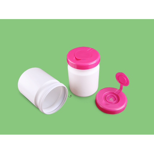 Contenants en plastique de boîte métallique de tissu de HDPE pour la lingette humide