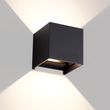 Simple Design Black/White Outdoor Waterproof IP65 IP54 2*3W LED Cubic Wall Light - BW0012