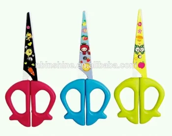 Cartoon shaped children plastic scissors with custom printing , children scissors