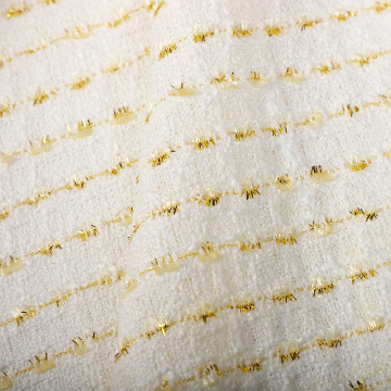 Gold Silke Stripe Jacquard Fabric for Garment