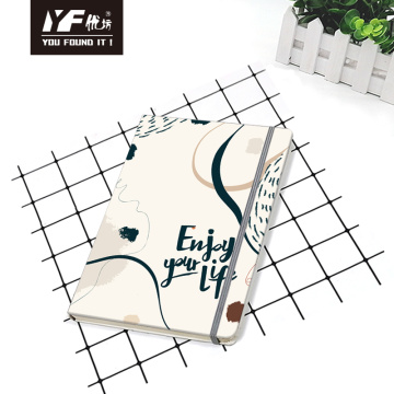 Custom simple life style stationery notebook with elastic strap diary