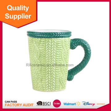 Latest hot sale sublimation creative cable shape ceramic coffee cup