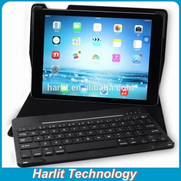 Folio PU Leather Case Bluetooth Keyboard For iPad Air , Ultrathin Bluetooth Keyboard With Leather Case For iPad Air2