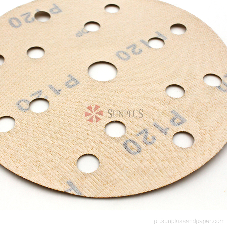 6 polegadas abrasivas disco de papel de ouro lixando discos