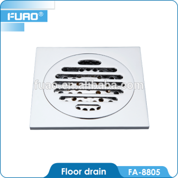 FUAO Chrome plated brass waste floor drain cover floor drain grate