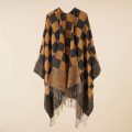 New Fashion Cape Tassel Tricot Scialle a maglia poncho